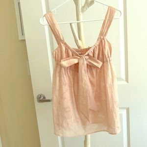 Zara pink top with bow